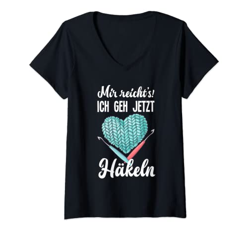 Damen Mir Reicht's Ich Geh Jetzt Häkeln Lustiges Häkeln T-Shirt mit V-Ausschnitt Damen Mir Reicht's Ich Geh Jetzt Häkeln Lustiges Häkeln T-Shirt mit V-Ausschnitt von Lustige Stricken & Häkeln Geschenke Geschenkideen