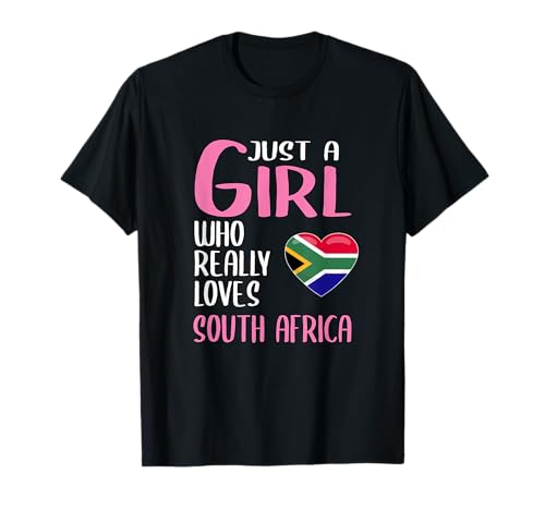 Damen Just A Girl Reisen Südafrika Geschenk Südafrika T-Shirt von Lustige Südafrika Geschenke Damen Mädchen