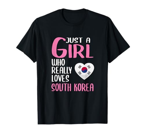 Damen Just A Girl Reisen Südkorea Geschenk Südkorea T-Shirt Damen Just A Girl Reisen Südkorea Geschenk Südkorea T-Shirt von Lustige Südkorea Geschenke Damen Mädchen