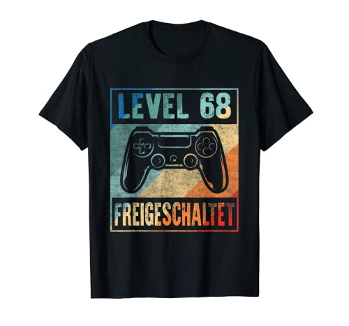 Herren Level 68 Geburtstag gamer Spieler mann 68 Jahre 68er T-Shirt Herren Level 68 Geburtstag gamer Spieler mann 68 Jahre 68er T-Shirt von Lustige Tees von WithMe Co.