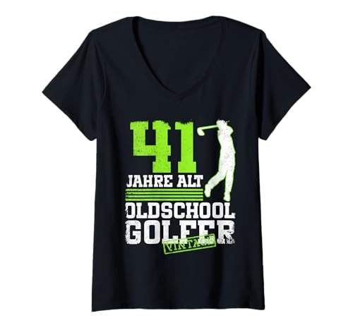 Damen 41. Geburtstag 41 Jahre Alt Tennis Tennisspieler Geburtstag T-Shirt mit V-Ausschnitt Damen 41. Geburtstag 41 Jahre Alt Tennis Tennisspieler Geburtstag T-Shirt mit V-Ausschnitt von Lustige Tennis Geburtstagsdesigns