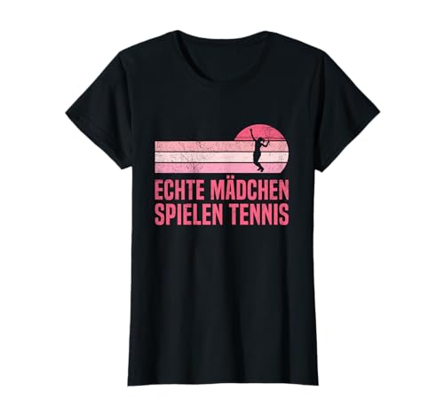 Echte Mädchen Spielen Tennis Tennisspielerin Tennissport T-Shirt Echte Mädchen Spielen Tennis Tennisspielerin Tennissport T-Shirt von Lustige Tennis Spruch Kleidung Für Mädchen