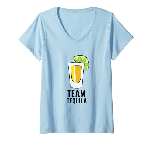 Damen Team Tequila Alkohol Shot Tequila T-Shirt mit V-Ausschnitt Damen Team Tequila Alkohol Shot Tequila T-Shirt mit V-Ausschnitt von Lustige Tequila Alkohol Geschenke