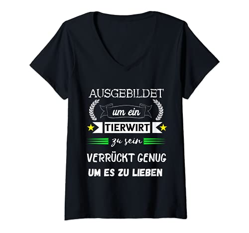 Damen Tierwirt Zucht Haltung Tierzucht Tierpfleger Lustiger Spruch T-Shirt mit V-Ausschnitt Damen Tierwirt Zucht Haltung Tierzucht Tierpfleger Lustiger Spruch T-Shirt mit V-Ausschnitt von Lustige Tierwirt Sprüche