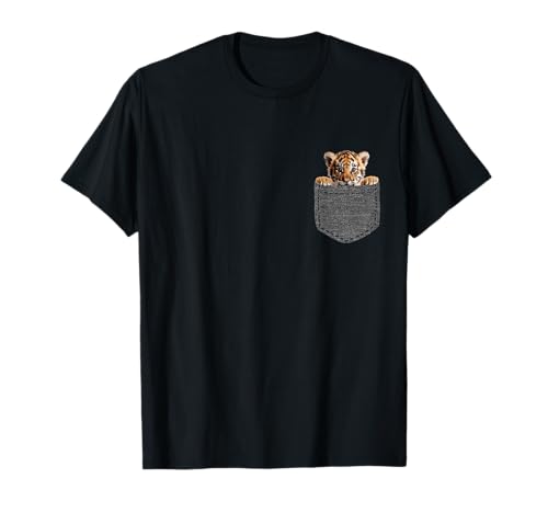 Lustige Tiger Geschenke & Schlafshirts Tiger in Brusttasche T-Shirt für Frauen, Männer und Kinder, Schwarz, S, Kurzarm, Klassisch, Unisex, EU 36/38 Lustige Tiger Geschenke & Schlafshirts Tiger in Brusttasche T-Shirt für Frauen, Männer und Kinder, Schwarz, S, Kurzarm, Klassisch, Unisex, EU 36/38 von Lustige Tiger Geschenke & Schlafshirts