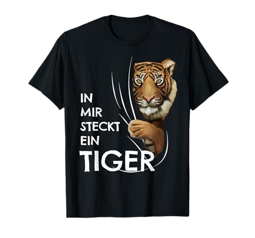 Tiger Kostüm Kinder Kleidung In mir steckt ein Tiger T-Shirt von Lustige Tiger Sachen für Damen, Herren & Kinder