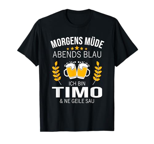 Herren Timo Vorname Geschenk Geburtstag Lustiges Bier Sprüche T-Shirt Herren Timo Vorname Geschenk Geburtstag Lustiges Bier Sprüche T-Shirt von Lustige Timo Sprüche Personalisierte Geschenke