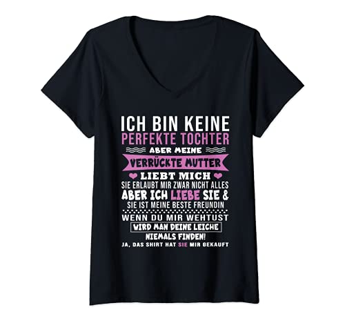 Damen Ich Bin Keine Perfekte Tochter Lustiges T-Shirt mit V-Ausschnitt Damen Ich Bin Keine Perfekte Tochter Lustiges T-Shirt mit V-Ausschnitt von Lustige Tochter Geschenk Geschenkideen