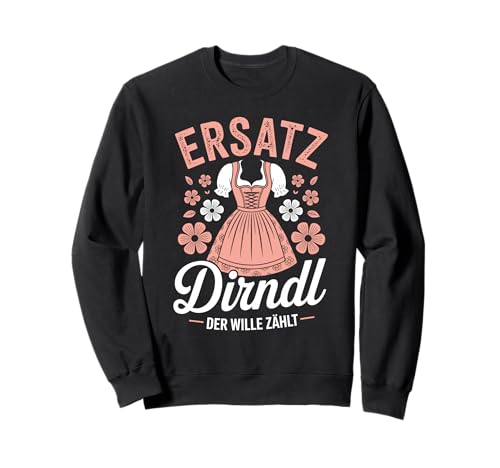 Kleid Damen Tracht Ersatz Dirndl Trachten Sweatshirt Kleid Damen Tracht Ersatz Dirndl Trachten Sweatshirt von Lustige Trachten im Oktoberfest Bayern Stil