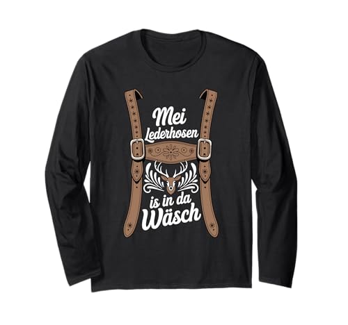 Lustiges Herren Lederhosen Tracht Ersatz Dirndl Trachten Langarmshirt Lustiges Herren Lederhosen Tracht Ersatz Dirndl Trachten Langarmshirt von Lustige Trachten im Oktoberfest Bayern Stil