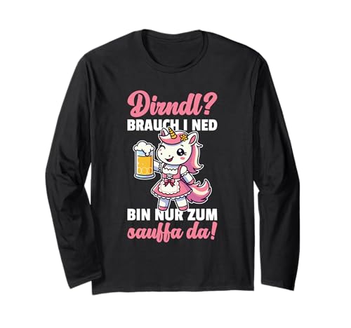 Einhorn Dirndl Trachtenshirt Trachten Langarmshirt Einhorn Dirndl Trachtenshirt Trachten Langarmshirt von Lustige Trachtenoutfits - Bayrische Shirts