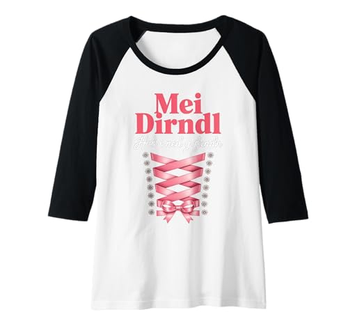 Damen Damen Trachtenshirt Trachten T-Shirt Tracht Ersatz Dirndl Raglan von Lustige Trachtenshirts Frauen & Kinder Mädchen