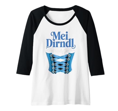 Damen Damen Trachtenshirt Trachten T-Shirt Tracht Ersatz Dirndl Raglan von Lustige Trachtenshirts Frauen & Kinder Mädchen
