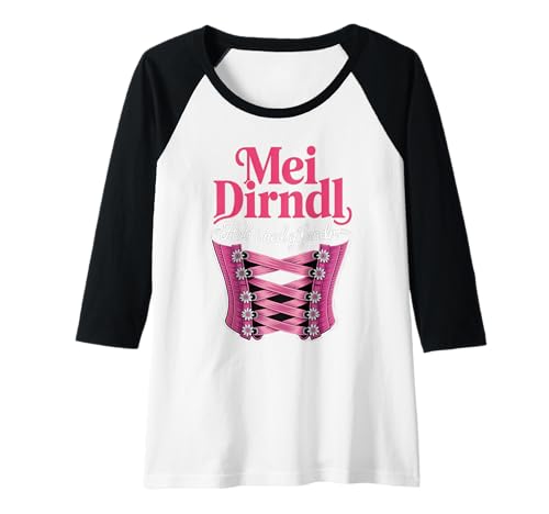 Damen Damen Trachtenshirt Trachten T-Shirt Tracht Ersatz Dirndl Raglan von Lustige Trachtenshirts Frauen & Kinder Mädchen