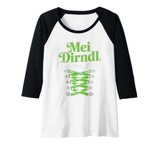 Damen Damen Trachtenshirt Trachten T-Shirt Tracht Ersatz Dirndl Raglan von Lustige Trachtenshirts Frauen & Kinder Mädchen