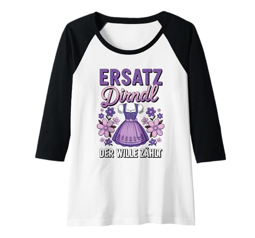 Damen Damen Trachtenshirt Trachten T-Shirt Tracht Ersatz Dirndl Raglan von Lustige Trachtenshirts Frauen & Kinder Mädchen