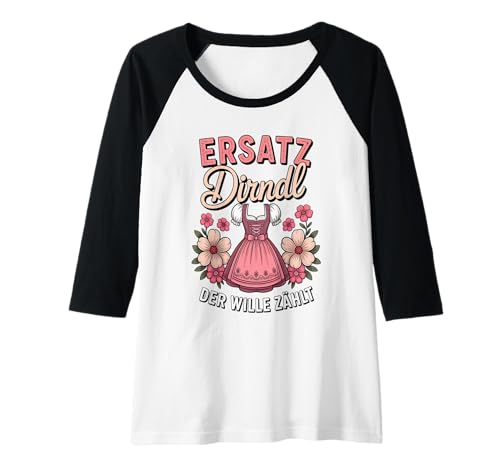 Damen Damen Trachtenshirt Trachten T-Shirt Tracht Ersatz Dirndl Raglan von Lustige Trachtenshirts Frauen & Kinder Mädchen