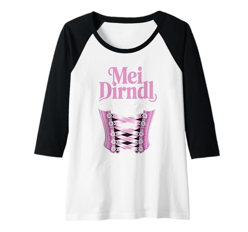 Damen Damen Trachtenshirt Trachten T-Shirt Tracht Ersatz Dirndl Raglan von Lustige Trachtenshirts Frauen & Kinder Mädchen