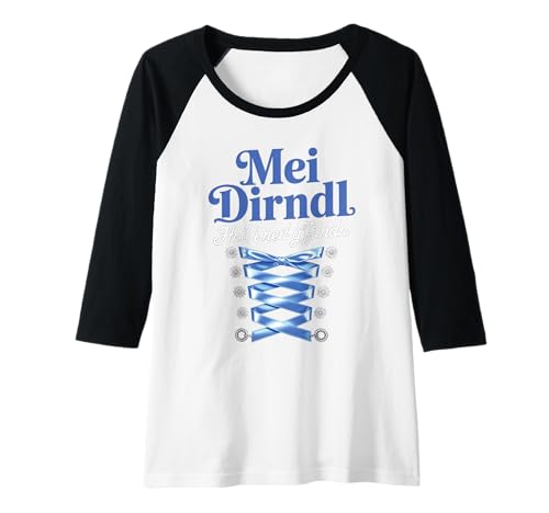 Damen Damen Trachtenshirt Trachten T-Shirt Tracht Ersatz Dirndl Raglan von Lustige Trachtenshirts Frauen & Kinder Mädchen