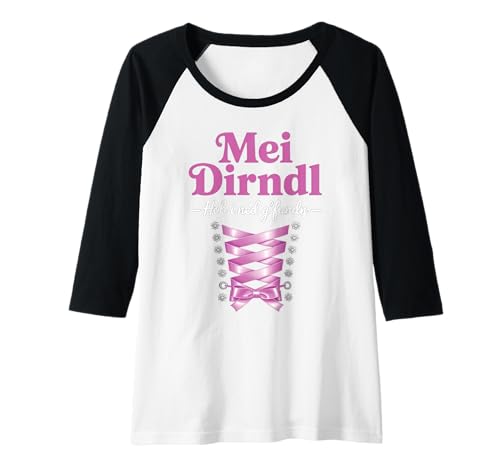 Damen Damen Trachtenshirt Trachten T-Shirt Tracht Ersatz Dirndl Raglan von Lustige Trachtenshirts Frauen & Kinder Mädchen