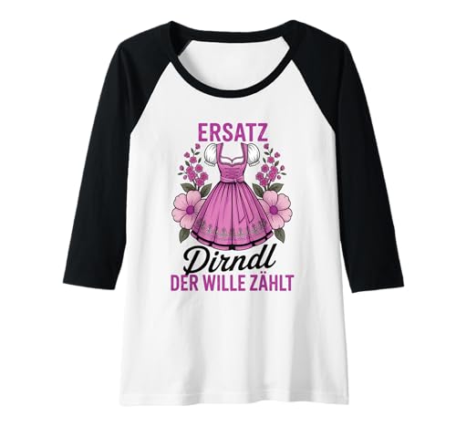 Damen Damen Trachtenshirt Trachten T-Shirt Tracht Ersatz Dirndl Raglan von Lustige Trachtenshirts Frauen & Kinder Mädchen