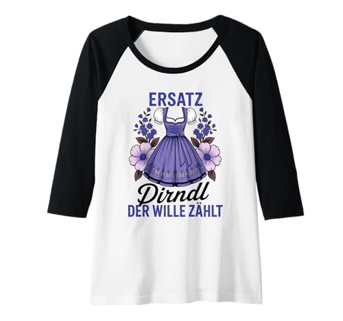 Damen Damen Trachtenshirt Trachten T-Shirt Tracht Ersatz Dirndl Raglan von Lustige Trachtenshirts Frauen & Kinder Mädchen