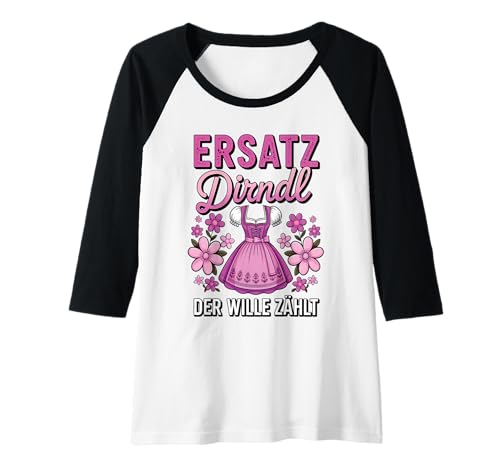 Damen Damen Trachtenshirt Trachten T-Shirt Tracht Ersatz Dirndl Raglan von Lustige Trachtenshirts Frauen & Kinder Mädchen