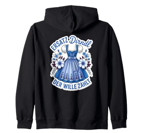 Damen Trachtenshirt Trachten T-Shirt Tracht Ersatz Dirndl Kapuzenjacke von Lustige Trachtenshirts Frauen & Kinder Mädchen