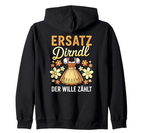 Damen Trachtenshirt Trachten T-Shirt Tracht Ersatz Dirndl Kapuzenjacke von Lustige Trachtenshirts Frauen & Kinder Mädchen