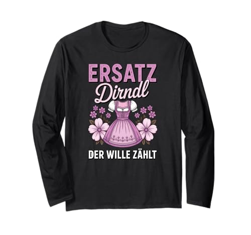 Damen Trachtenshirt Trachten T-Shirt Tracht Ersatz Dirndl Langarmshirt von Lustige Trachtenshirts Frauen & Kinder Mädchen