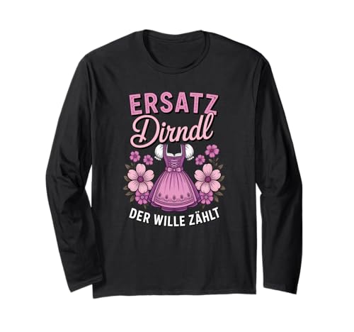 Damen Trachtenshirt Trachten T-Shirt Tracht Ersatz Dirndl Langarmshirt von Lustige Trachtenshirts Frauen & Kinder Mädchen