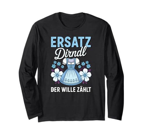 Damen Trachtenshirt Trachten T-Shirt Tracht Ersatz Dirndl Langarmshirt von Lustige Trachtenshirts Frauen & Kinder Mädchen