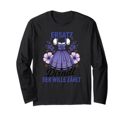 Damen Trachtenshirt Trachten T-Shirt Tracht Ersatz Dirndl Langarmshirt von Lustige Trachtenshirts Frauen & Kinder Mädchen