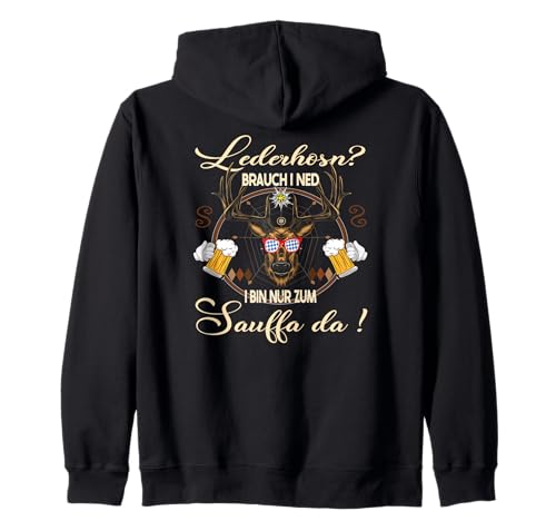 Passend für Oktoberfest Herren Outfit Tracht Mann Lederhose Kapuzenjacke Passend für Oktoberfest Herren Outfit Tracht Mann Lederhose Kapuzenjacke von Lustige Trachtenshirts Herren Trachten mit Spruch