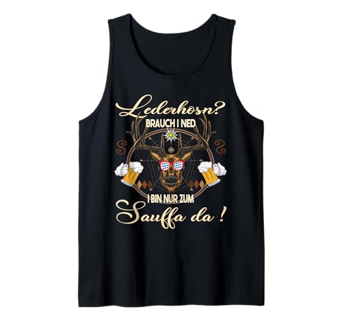 Passend für Oktoberfest Herren Outfit Tracht Mann Lederhose Tank Top von Lustige Trachtenshirts Herren Trachten mit Spruch