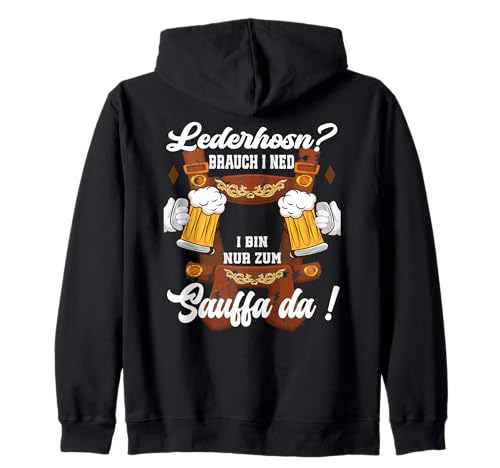 Passend für Oktoberfest Herren Outfit Tracht Mann Lederhose Kapuzenjacke Passend für Oktoberfest Herren Outfit Tracht Mann Lederhose Kapuzenjacke von Lustige Trachtenshirts Herren mit Spruch