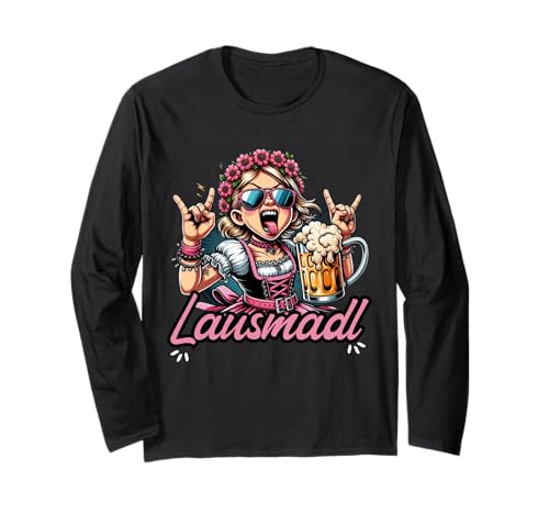 Oktoberfest Trachtenshirt Damen Dirndl Ersatz Lausmadl Langarmshirt Oktoberfest Trachtenshirt Damen Dirndl Ersatz Lausmadl Langarmshirt von Lustige Trachtenshirts & Ersatz Dirndl Sprüche