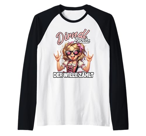 Oktoberfest Trachtenshirt Damen Trachten Ersatz Dirndl Raglan von Lustige Trachtenshirts & Ersatz Dirndl Sprüche