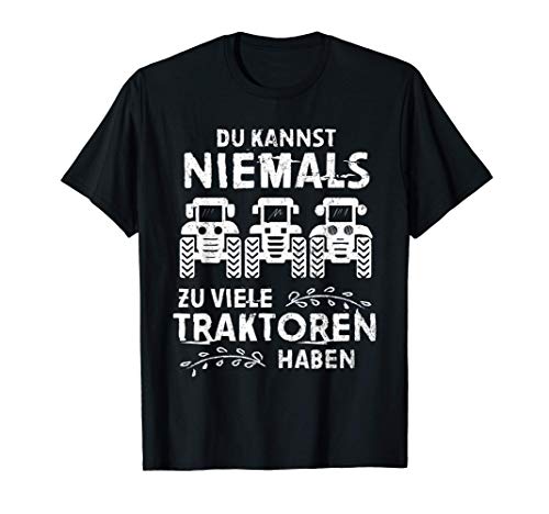 Herren Traktor Sammlung Trecker Landwirt Kollektion Landmaschinen T-Shirt von Lustige Traktor Geschenke für Landwirt und Bauer