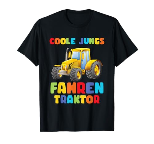 Coole Jungs Fahren Traktor Kinder Trecker Landwirt Jungs T-Shirt Coole Jungs Fahren Traktor Kinder Trecker Landwirt Jungs T-Shirt von Lustige Traktor Spruch Geschenke Für Jungs