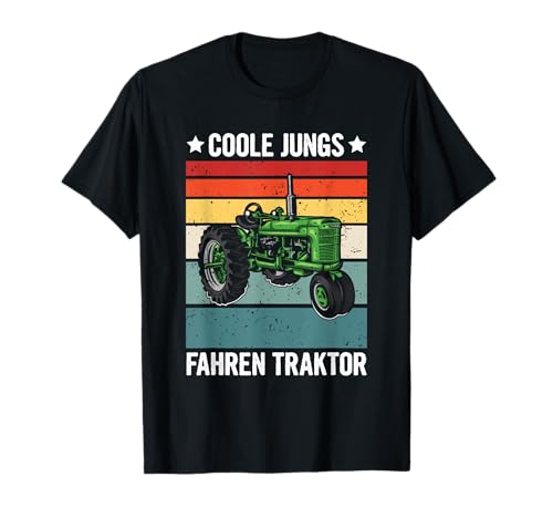 Coole Jungs Fahren Traktor Trecker Landwirt Bauernhof Kinder T-Shirt Coole Jungs Fahren Traktor Trecker Landwirt Bauernhof Kinder T-Shirt von Lustige Traktor Spruch Geschenke Für Jungs