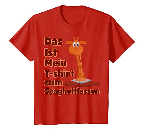 Kinder Lustiges T-Shirt mit Giraffe Spaghetti Essen Spruch T-Shirt Kinder Lustiges T-Shirt mit Giraffe Spaghetti Essen Spruch T-Shirt von Lustige Tshirts mit Giraffen