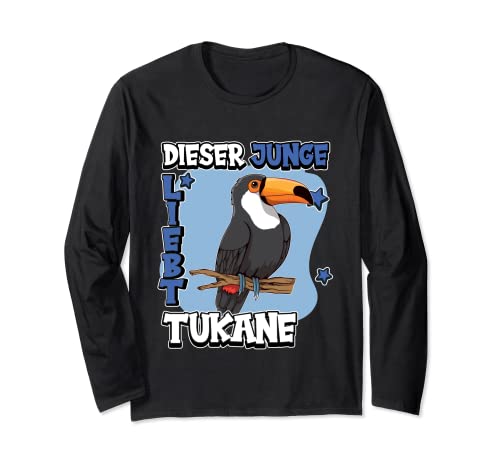 Kinder Tukan Sachen Dieser Junge liebt Tukane Langarmshirt von Lustige Tukan Outfits