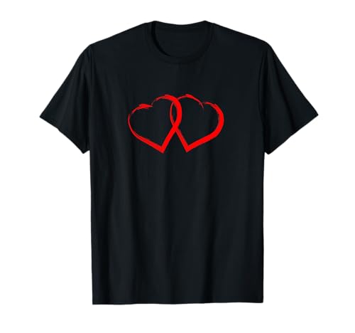 2 Rote Herzen Valentinstag Herz für Damen Herren T-Shirt 2 Rote Herzen Valentinstag Herz für Damen Herren T-Shirt von Lustige Valentinstag Herz Geschenke Co.