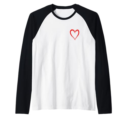 Rotes Herz Valentinstag für Damen Herren Herz Raglan Rotes Herz Valentinstag für Damen Herren Herz Raglan von Lustige Valentinstag Herz Geschenke Co.