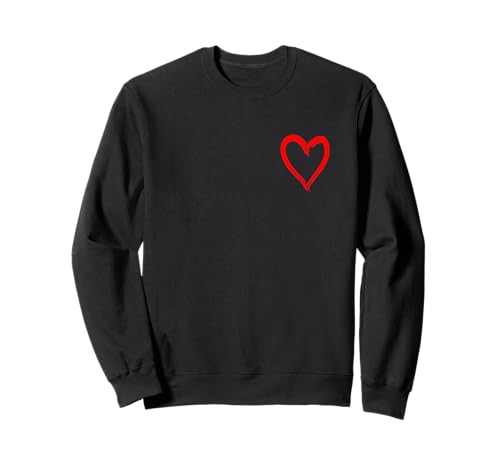 Rotes Herz Valentinstag für Damen Herren Herz Sweatshirt Rotes Herz Valentinstag für Damen Herren Herz Sweatshirt von Lustige Valentinstag Herz Geschenke Co.