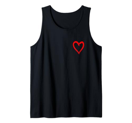 Rotes Herz Valentinstag für Damen Herren Herz Tank Top Rotes Herz Valentinstag für Damen Herren Herz Tank Top von Lustige Valentinstag Herz Geschenke Co.