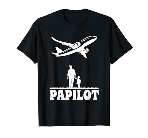 Papilot Papa Pilot Papa Flugzeug Vater Vatertag Kinder T-Shirt Papilot Papa Pilot Papa Flugzeug Vater Vatertag Kinder T-Shirt von Lustige Vater Sprüche Kleidung