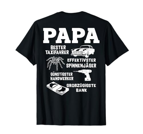 Vatertag Papa Kind Geschenk Shirt Spruch Taxifahrer Bank T-Shirt Vatertag Papa Kind Geschenk Shirt Spruch Taxifahrer Bank T-Shirt von Lustige Vatertag und Familien Geschenk Bekleidung
