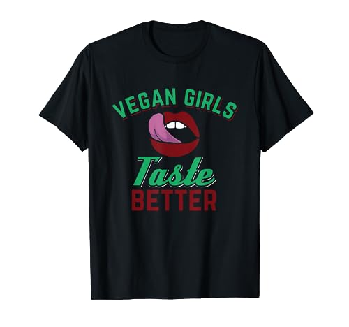Vegan Girls Taste Better Licking Lips | Vegan Vegetarier Bio T-Shirt Vegan Girls Taste Better Licking Lips | Vegan Vegetarier Bio T-Shirt von Lustige Vegan Geschenke Für Frauen Und Männer